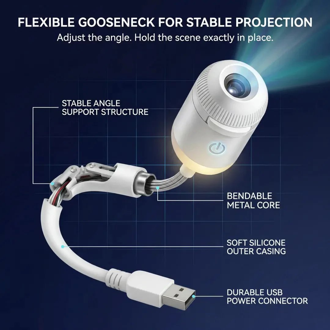 🌌🌠HD Smart Dynamic 5D Holographic Night Light Projector