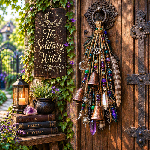 🔮Witchy Door Charm | Bells, Crystals & Celestial Hanging Decor🔮