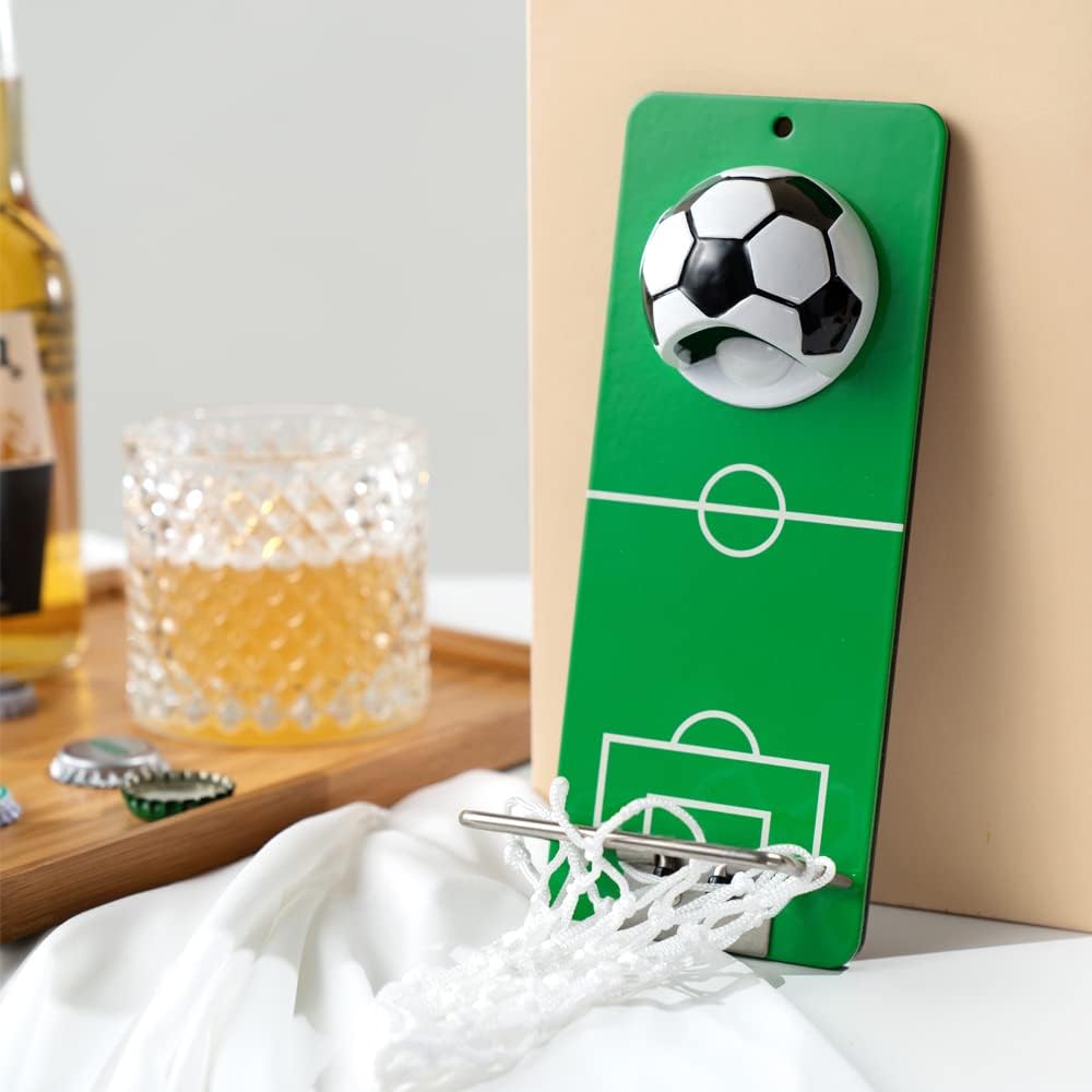 🏀 Wall Mount Basketball Bottle Opener with Caps Net