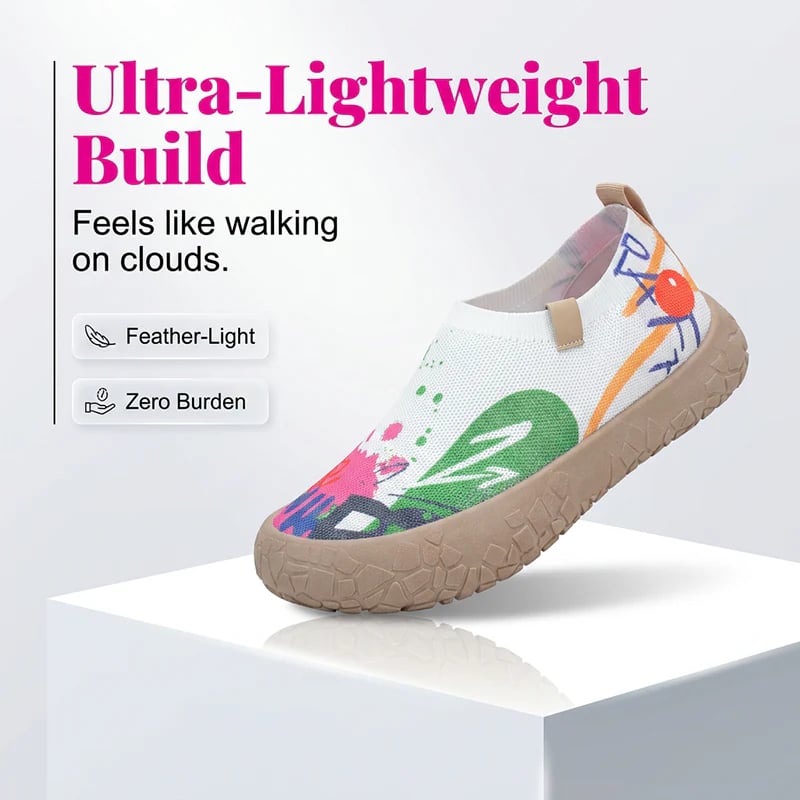 👟⚡ Lightweight Fashion Walking Shoes for Women – Breathable Knit, Flexible Sole, Slip-On Comfort ✨