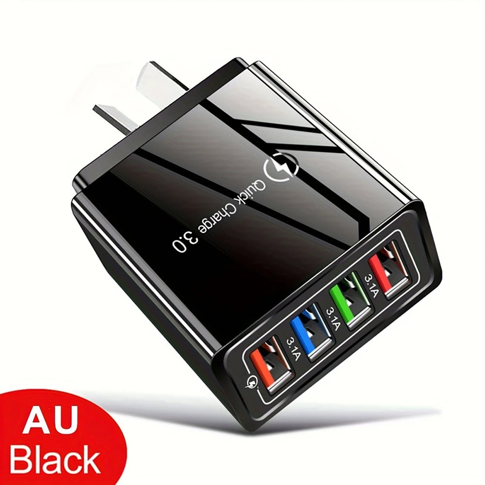 Secret to Faster Phone Performance Four-Port Travel Charger for Extended Phone Battery Life