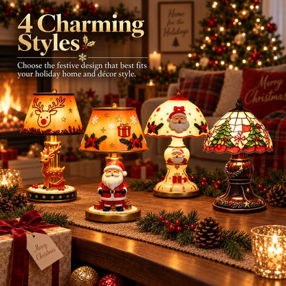 🎅 Santa Claus & Reindeer LED Resin Lamp Decoration
