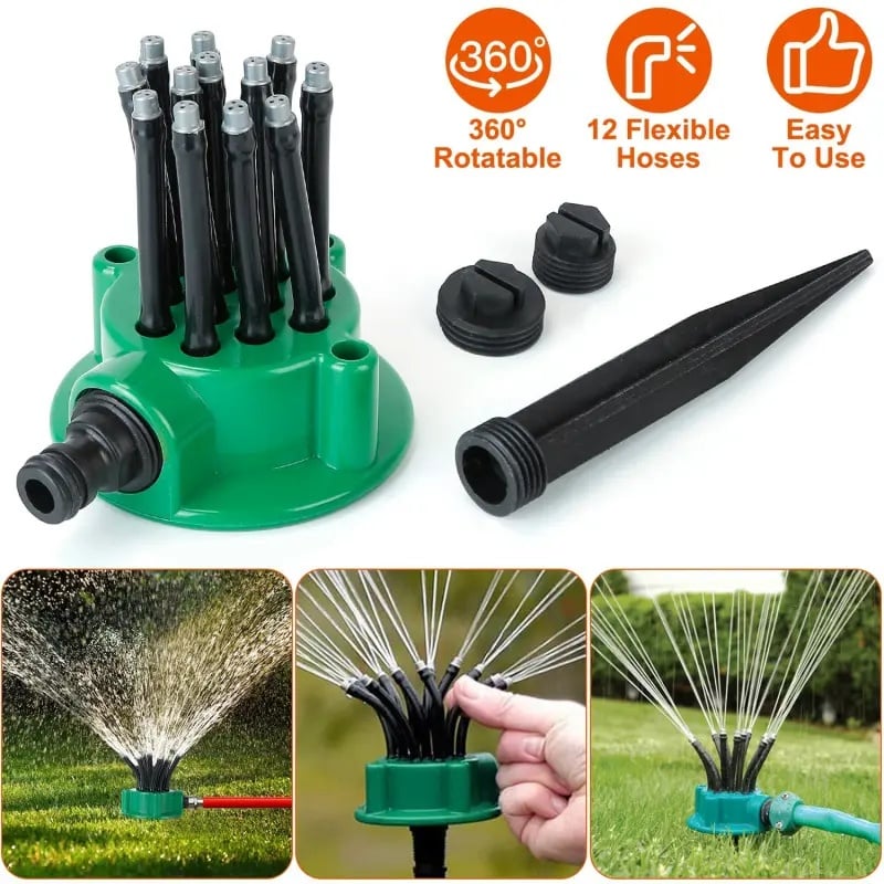 Adjustable Multi-Nozzle Lawn Sprinkler