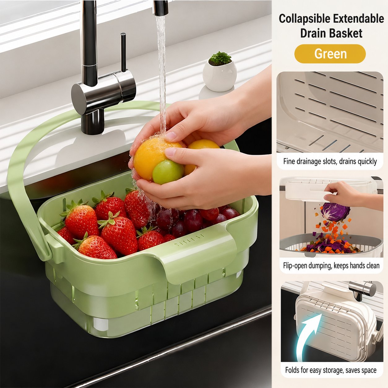 💧 Clip-On Sink Strainer Basket – Keep Your Kitchen Sink Clean & Clutter-Free ✨