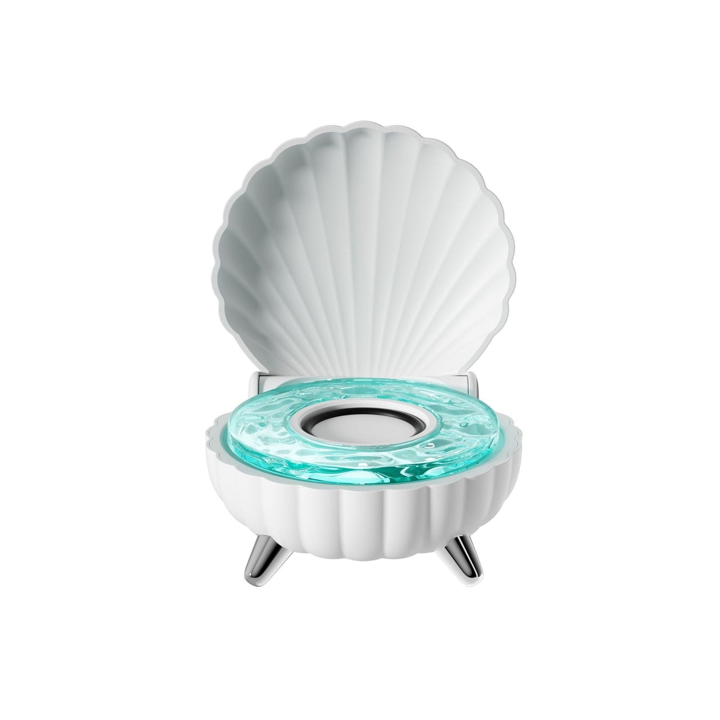 Seashell Bluetooth Speaker 🐚✨ | Beat-Sync Colorful LED Lights