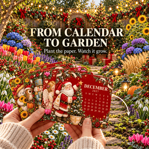 🎄🗓️ Christmas Limited-Edition — 🪴✨ Eco-Friendly Plantable “Timeless” Seed Calendar 2027
