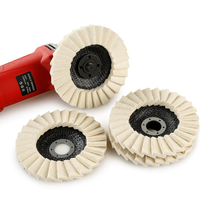 🔥 5-Inch Wool Felt Polishing Flap Disc Set for Angle Grinders