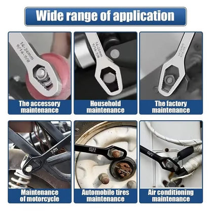 🔧Double-Ended Torx Wrench, Universal Automotive Torx Wrench 8-24mm Self-Tightening🔧（2 pcs)