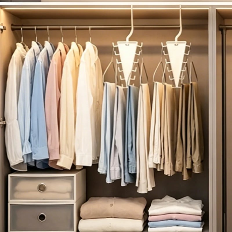 🔥Multifunctional Triangle Closet Organizer