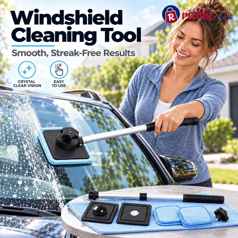 Dual Magnetic Car Windshield Cleaner | Streak-Free Auto Glass Cleaning Kit