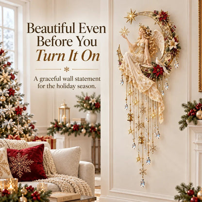 🔥Angel's Moonlit Starfall - Enlightened Christmas Angel Wall Decoration