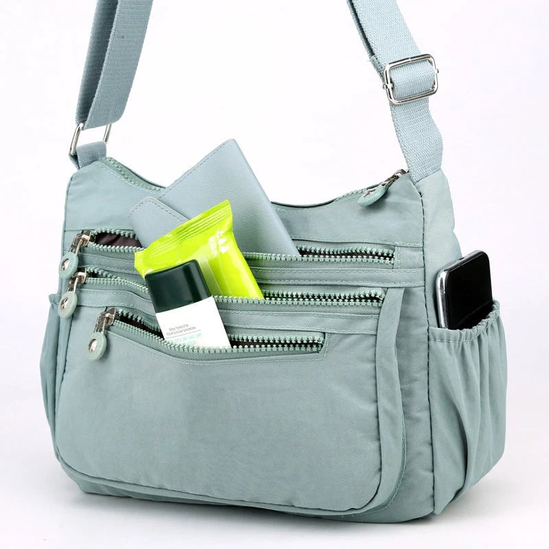 ✨ Lightweight Nylon Crossbody Bag – Multi-Pocket, Water-Resistant, Adjustable 🔧
