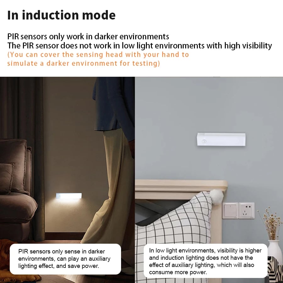 💡Punch-free Smart Sensor Magnetic Rechargeable LED Lights