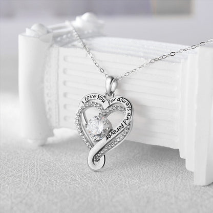 Sparkling Intertwined Heart Necklace