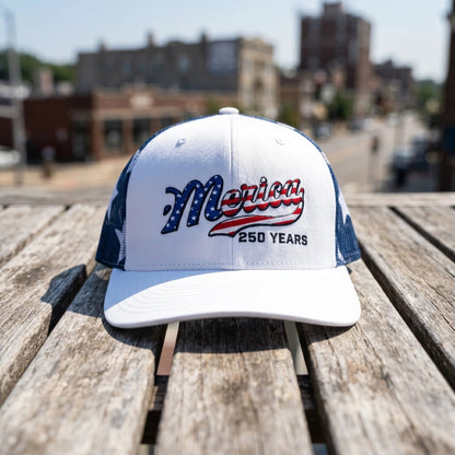 🔥 US ’Merica 250 Years Embroidered Mesh Back Trucker Hat