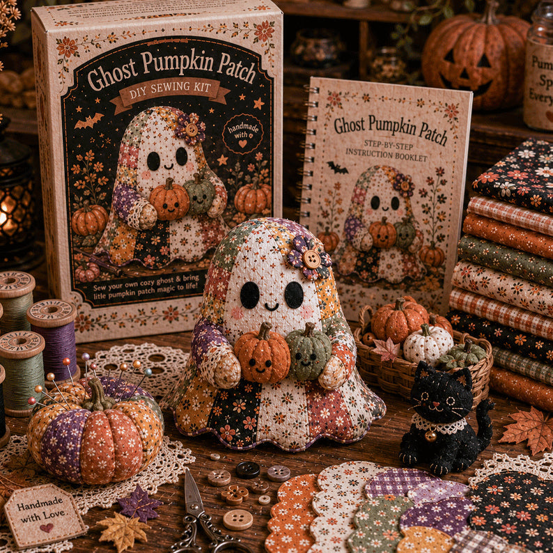 👻 Little Ghost’s Cozy Halloween DIY Patchwork Kit