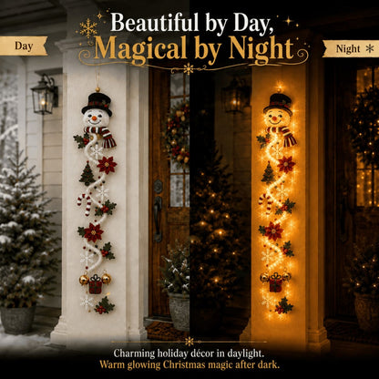 🎄Christmas Door Hanger | 6 Festive Lighted Designs with Warm Glow, Dimensional Details & Space-Saving Vertical Décor ✨