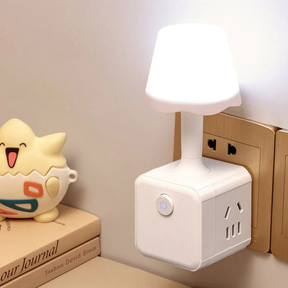 ☁️2-in-1 Cube Socket LED Night Lamp💡