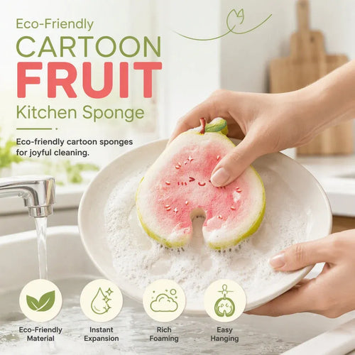 🔥🥗✨Cute fruit-shaped dishwashing sponge brush🧴🍲