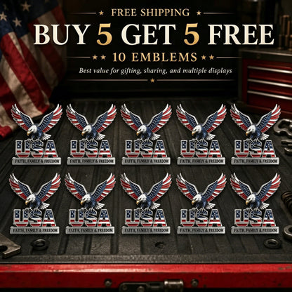 🇺🇸250th Anniversary - ★USA Faith, Family & Freedom★ Metal Emblem