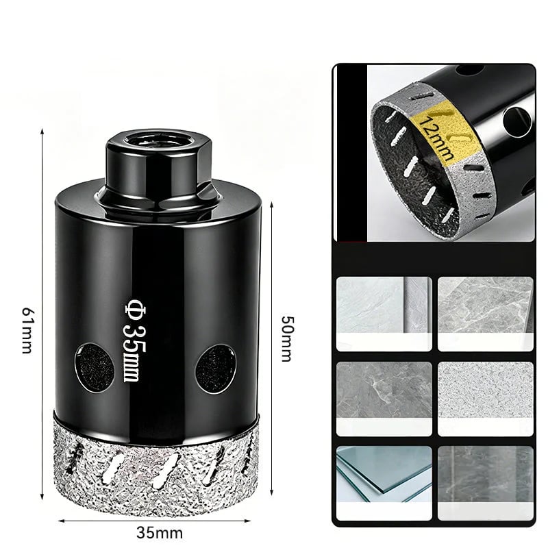 Ultra-Thin Diamond Hole Saw for Angle Grinder