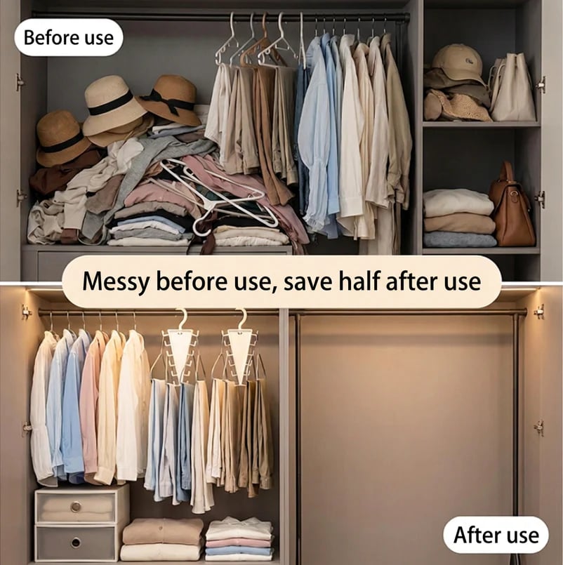 🔥Multifunctional Triangle Closet Organizer