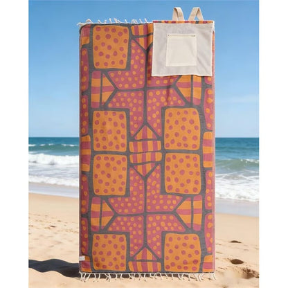 🏖️2-in-1 Convertible Towel & Backpack with Inner Zip Pocket & Sand-Repelling Fabric
