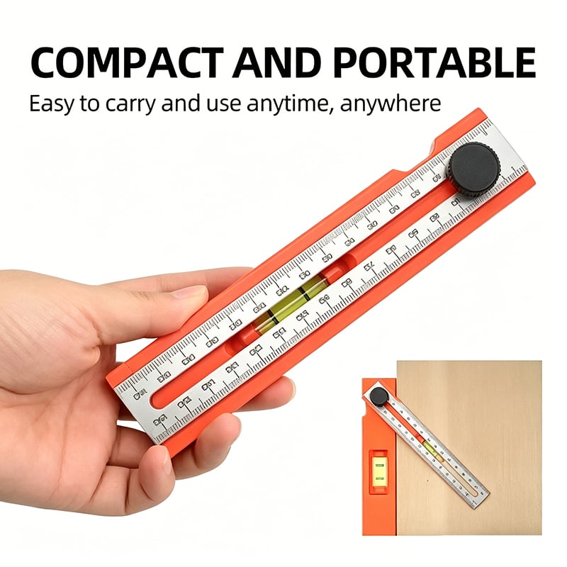 🛠️Multifunctional Marking Level Ruler