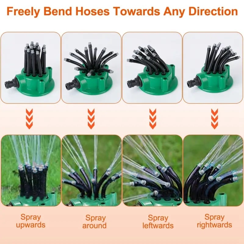 Adjustable Multi-Nozzle Lawn Sprinkler