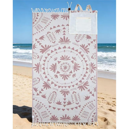 🏖️2-in-1 Convertible Towel & Backpack with Inner Zip Pocket & Sand-Repelling Fabric