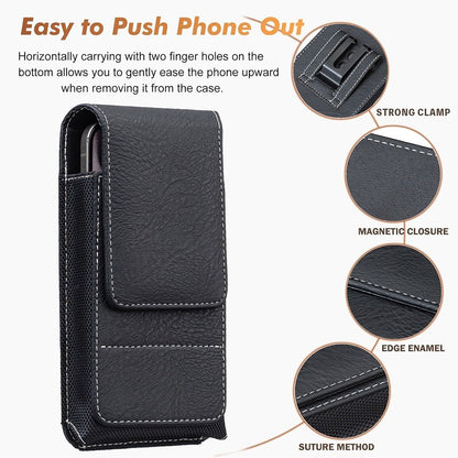 ⚡Big Discount | Waist Belt Cell Phone Pouch 📱 Multi-Pocket Leather Card Holder