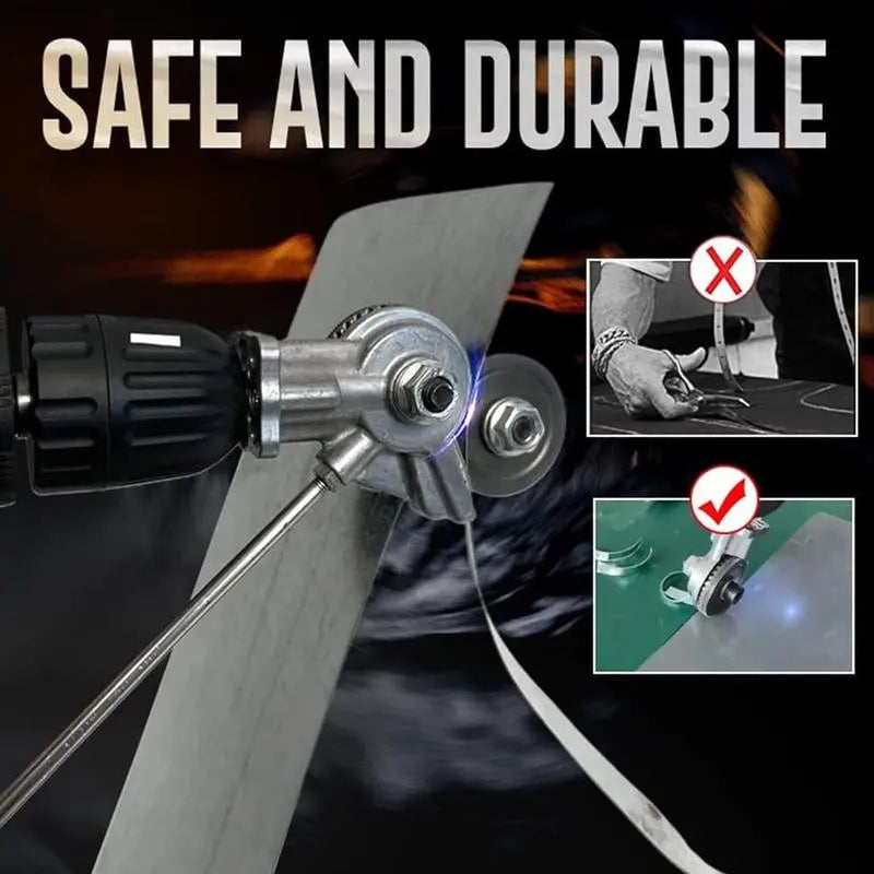 ⚙️Electric metal cutting drill bit attachment - for cutting thin iron, thin white board, thin steel plate and aluminum plate