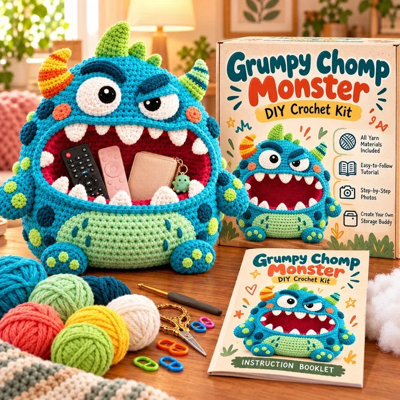 Clutter Munchers Hungry Monster DIY Crochet Storage Buddies 👾🧶