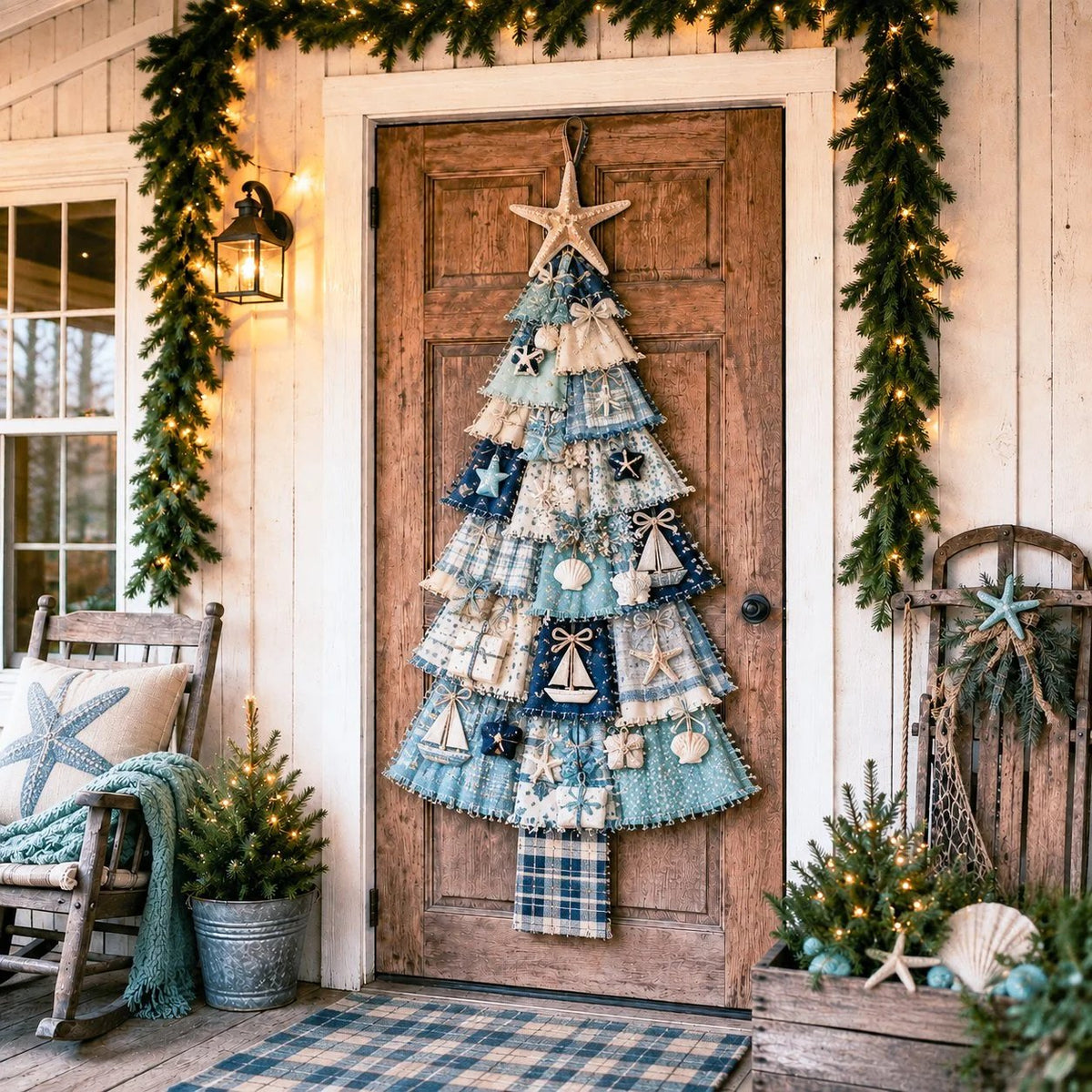 🎄Beginner-Friendly DIY Oversized Patchwork Christmas Tree Door Hanging Kit💕