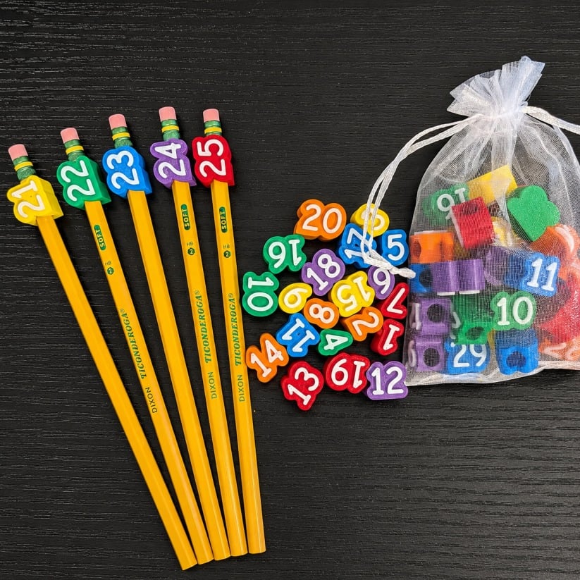 🎁Numbered Pencil Toppers