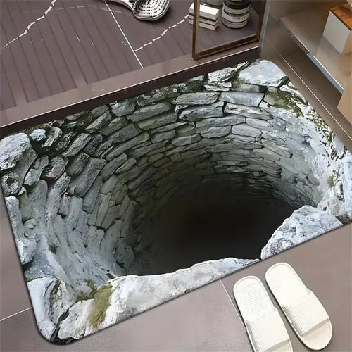 Visual Illusion Endless Abyss Pattern HD Printed Non-Slip Doormat