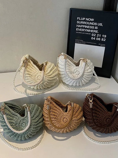 🔥Bohemia Crochet Handwoven Seashell Bag