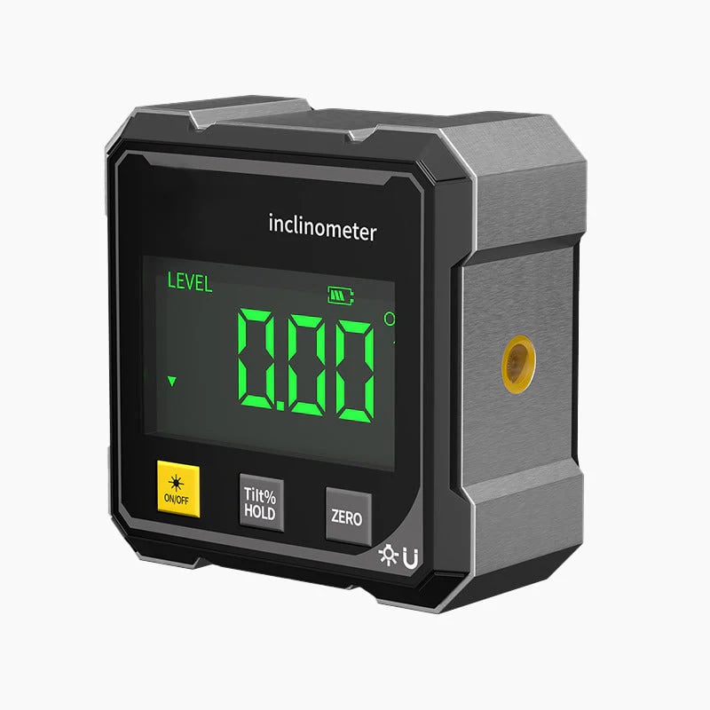 4-Side Magnetic Digital Angle Gauge with Laser