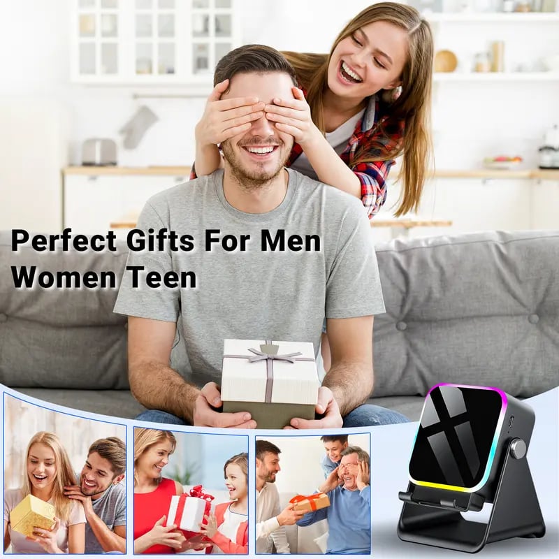 📱Wireless Induction Audio Speaker Stand, 5-in-1 Phone Stand, 1500mAh Rechargeable Emergency Power , 360° Adjustable Phone🔋