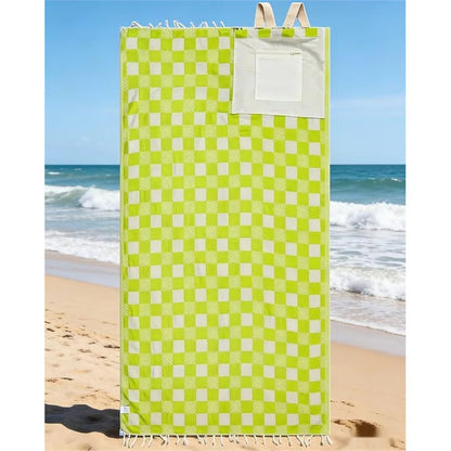 🏖️2-in-1 Convertible Towel & Backpack with Inner Zip Pocket & Sand-Repelling Fabric