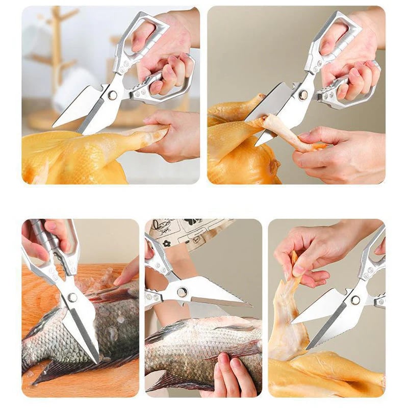 ✂️Heavy-Duty Kitchen Scissors - Multi-Function & Dishwasher Safe, Perfect for Poultry, Herbs and Daily Use 🍗✨