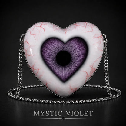 🖤👁 Gothic Heart Eye Statement Crossbody Bag