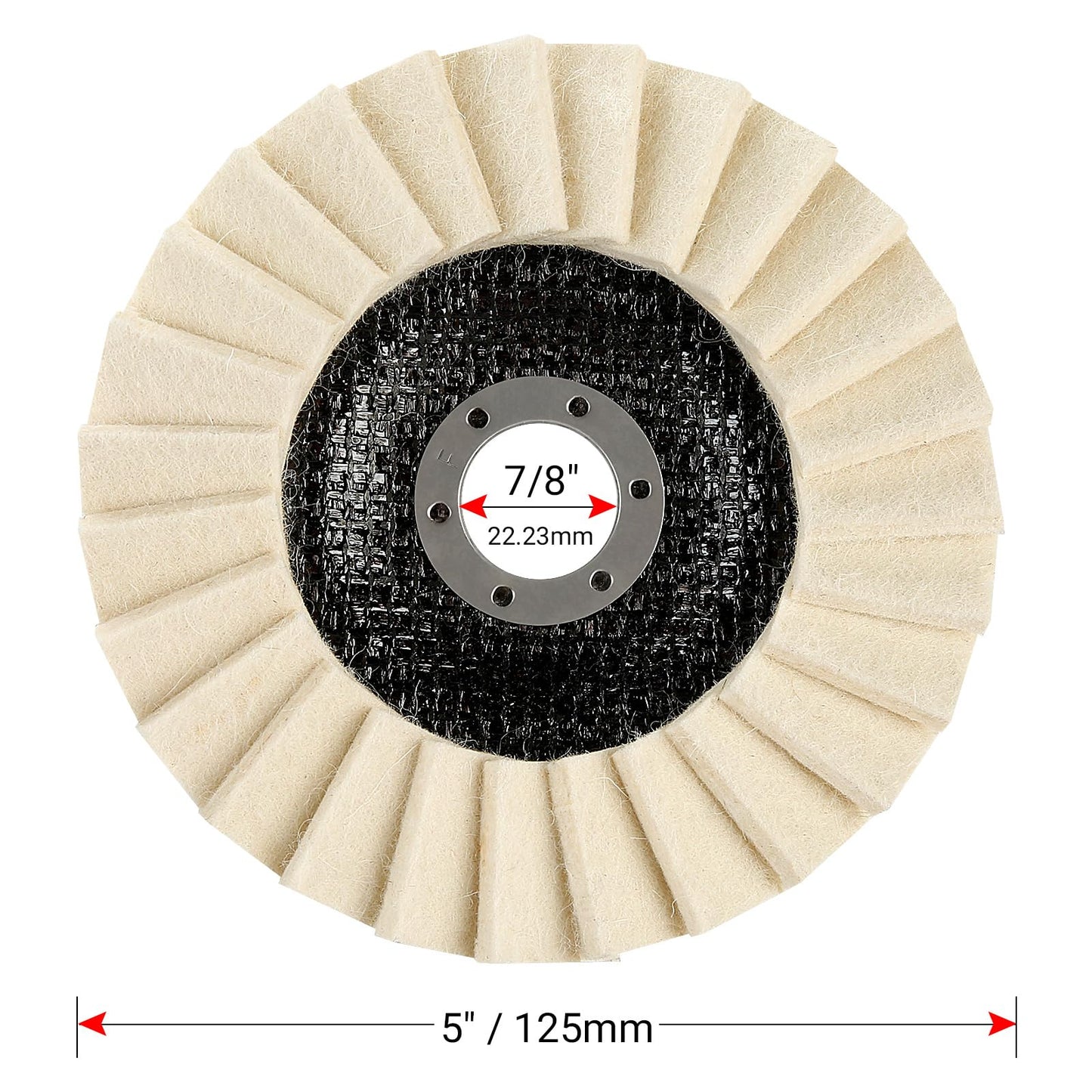 🔥 5-Inch Wool Felt Polishing Flap Disc Set for Angle Grinders