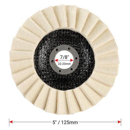 🔥 5-Inch Wool Felt Polishing Flap Disc Set for Angle Grinders