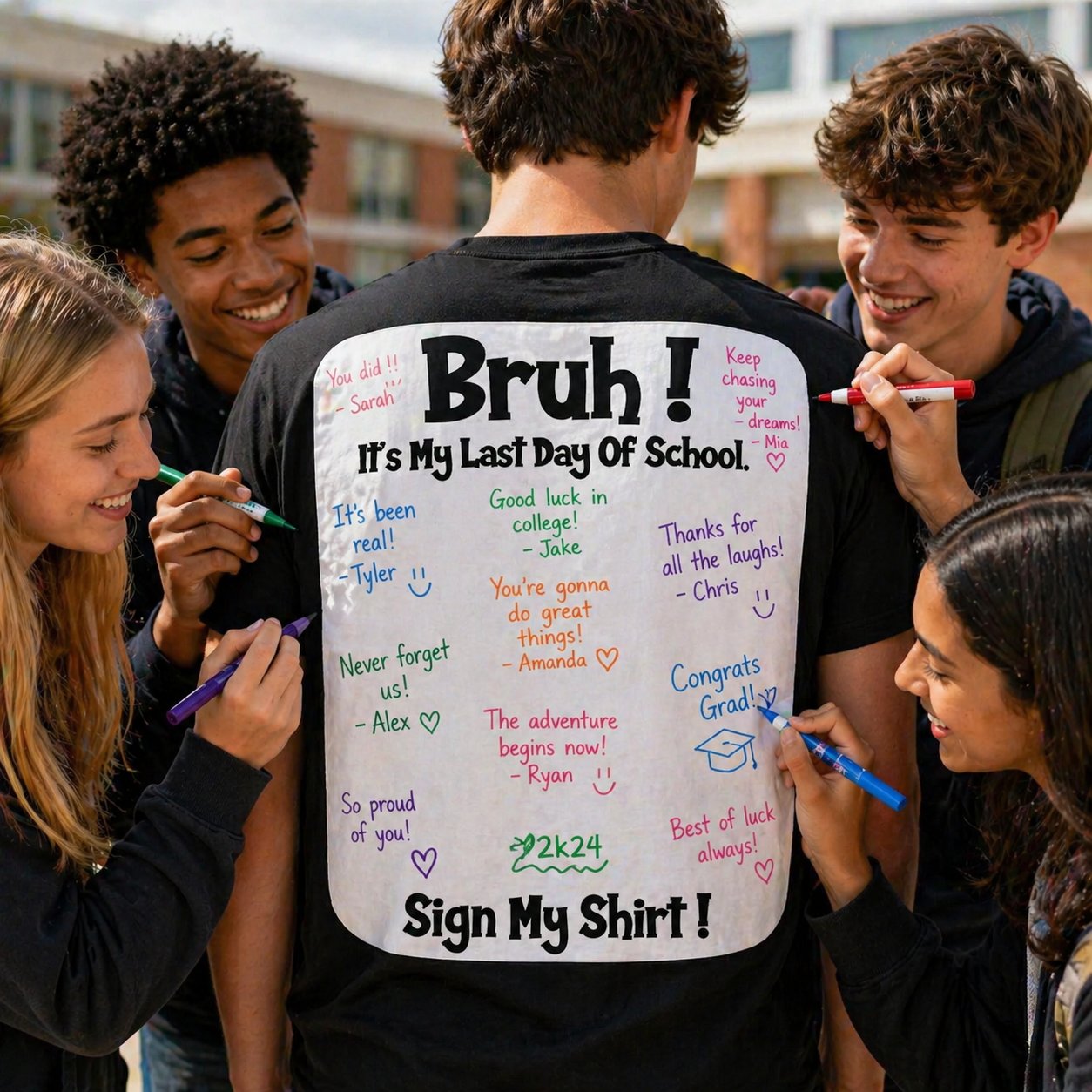 Signature Bruh Its My Last Day Of School