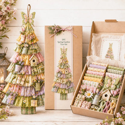 🎄Beginner-Friendly DIY Oversized Patchwork Christmas Tree Door Hanging Kit💕