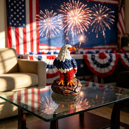 🦅🌙U.S. 250th Eagle Stained Glass Table Lamp✨