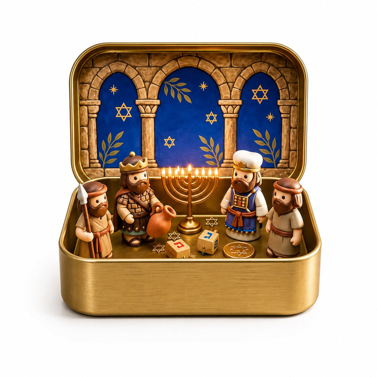 ✝️Religious Pocket-Size Mini Nativity Scene Set with Storage Box