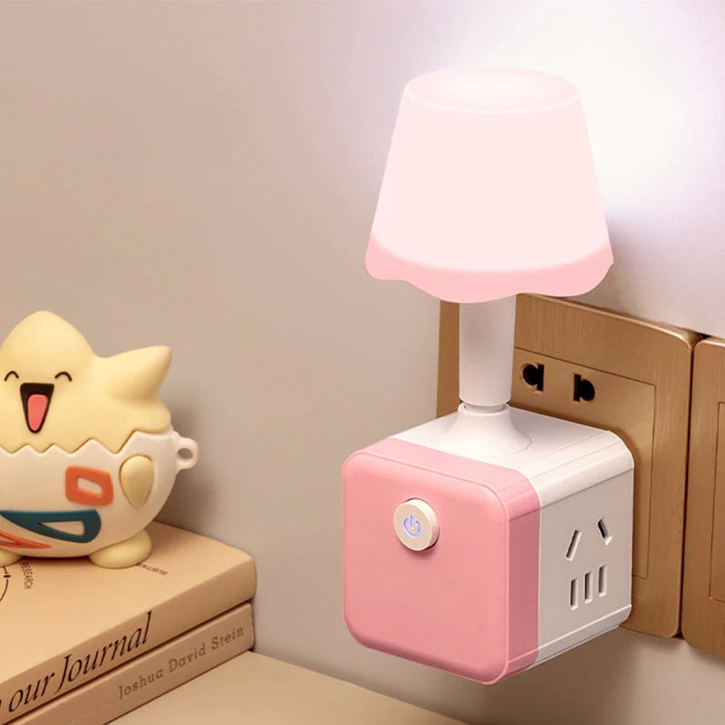☁️2-in-1 Cube Socket LED Night Lamp💡