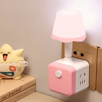 ☁️2-in-1 Cube Socket LED Night Lamp💡